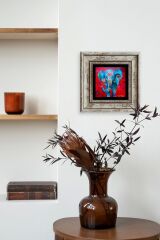 Fil Çerçeveli Taş Tablo 20 cm