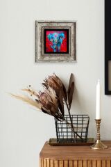 Fil Çerçeveli Taş Tablo 20 cm