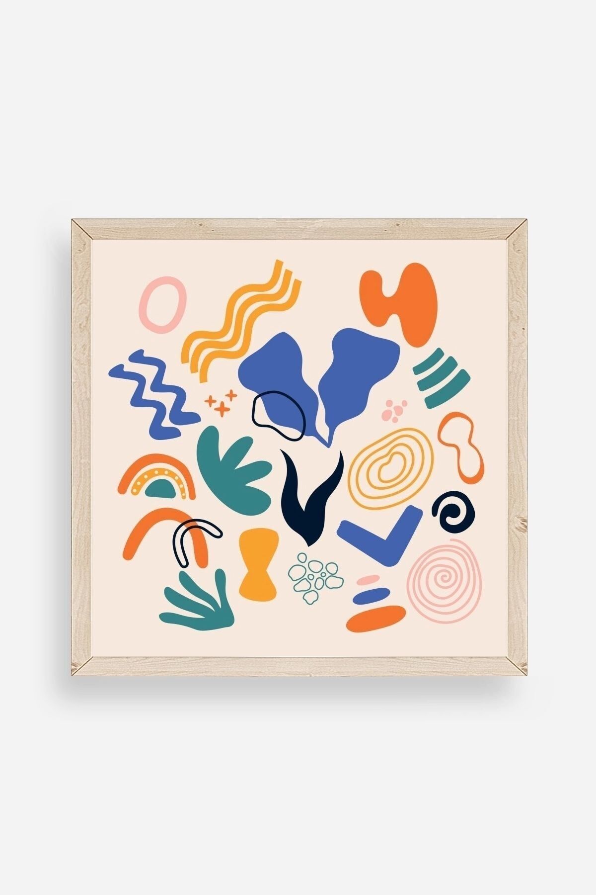 İllüstrasyon Ahşap Çerçeveli Tablo 50 x 50