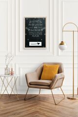 Motto Ahşap Çerçeveli Tablo 23 x 30