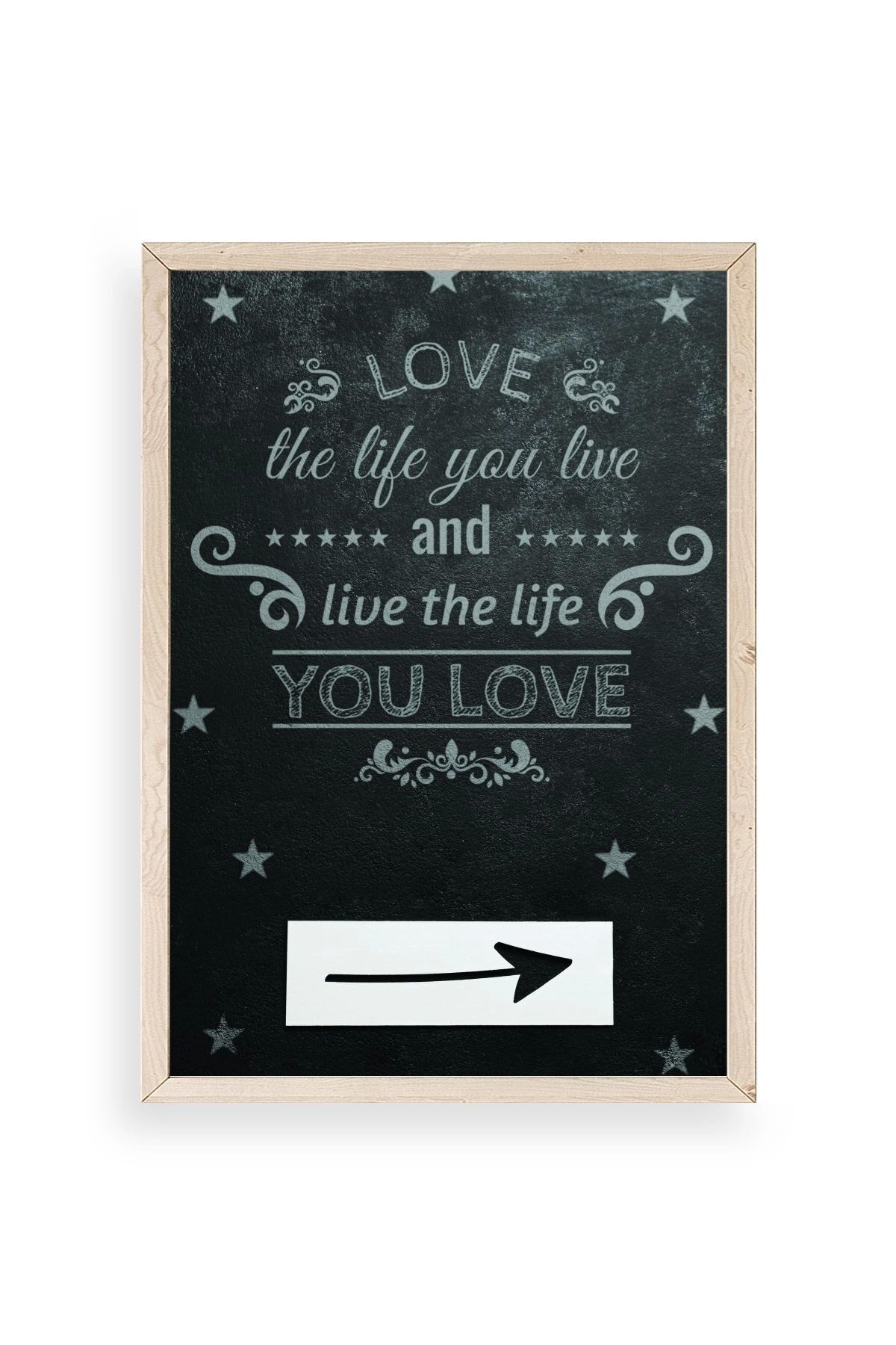 Motto Ahşap Çerçeveli Tablo 50 x 70