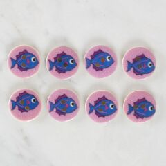 Loren Crafts 8'li Balık Düğme - 1163