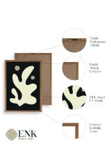 Soyut Üçlü Ahşap Çerçeveli Tablo 30 x 40