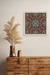 Desen Ahşap Çerçeveli Tablo 42 x 42