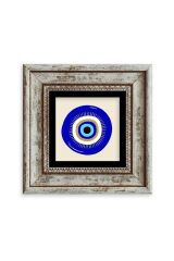 Nazar Boncuğu Çerçeveli Taş Tablo 20 cm