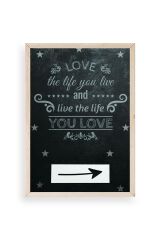 Motto Ahşap Çerçeveli Tablo 17 x 23