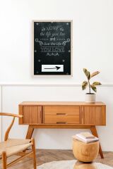 Motto Ahşap Çerçeveli Tablo 17 x 23