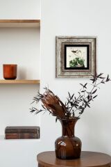 Kuşlar Çerçeveli Taş Tablo 20 cm