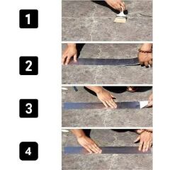 BUFFER® Yüksek Sıcaklık Dayanan Su Geçirmez Çatı Boru Duvar Çatlak Onarıcı Yapışkan Bant Folyo 5 cm