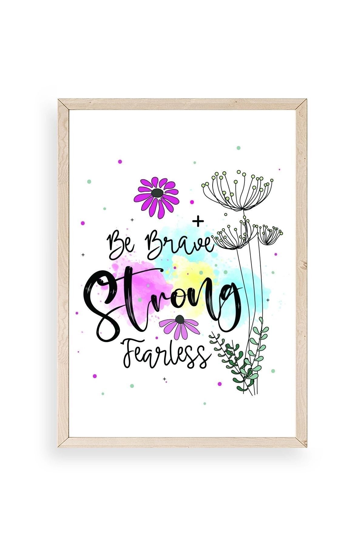 Motto Ahşap Çerçeveli Tablo 30 x 42