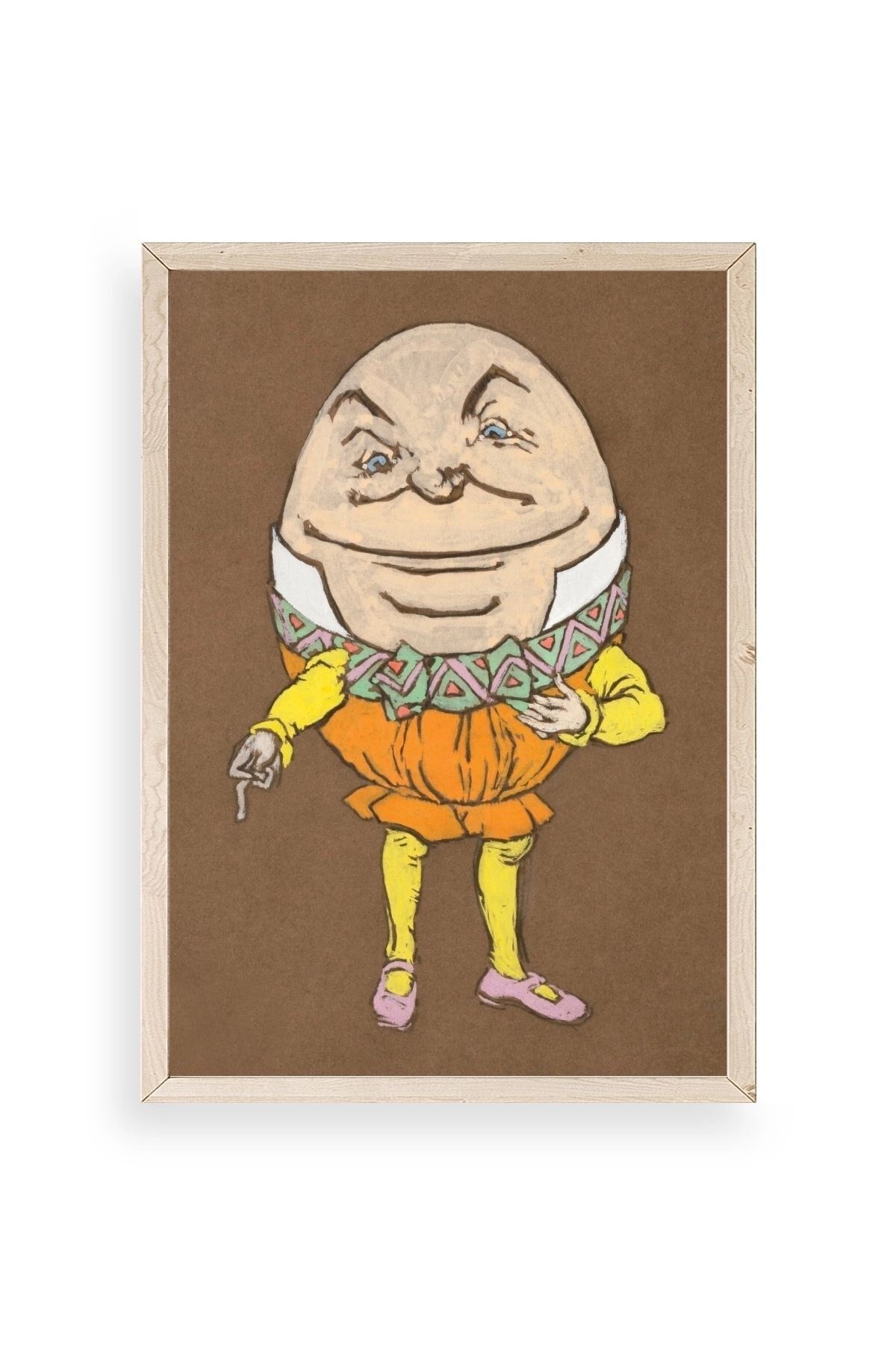 Yumurta Adam Ahşap Çerçeveli Tablo 50 x 70