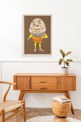 Yumurta Adam Ahşap Çerçeveli Tablo 50 x 70