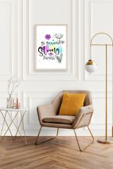 Motto Ahşap Çerçeveli Tablo 30 x 42