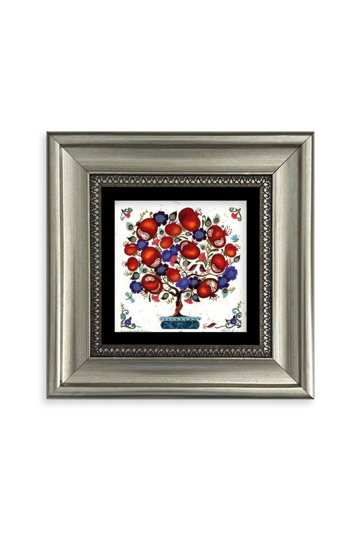 Bereket Ağacı Çerçeveli Taş Tablo 20 cm