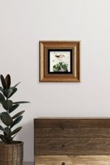 Kuşlar Çerçeveli Taş Tablo 20 cm