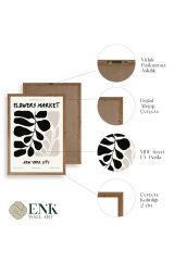 Flower Market Üçlü Ahşap Çerçeveli Tablo 30 x 40