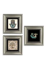 Mistik 3 lü Set Çerçeveli Taş Tablo 20 cm