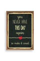 Motto Ahşap Çerçeveli Tablo 17 x 23