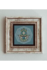 Fatma Ana Eli Çerçeveli Taş Tablo , Çerçeveli Taş Duvar Dekoru 20 cm