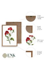 Çiçekler Ahşap Çerçeveli Tablo 50 x 70