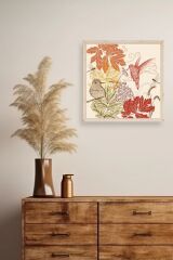 Çiçek Ahşap Çerçeveli Tablo 23 x 23