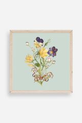 Çiçek Ahşap Çerçeveli Tablo 50 x 50