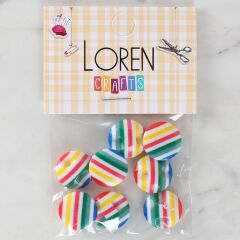 Loren Crafts 8'li Desenli Düğme - 1097