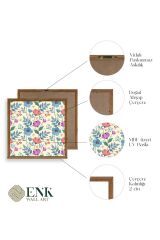 Çiçek Ahşap Çerçeveli Tablo 23 x 23