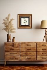 Kuşlar ve Ağaç Çerçeveli Taş Tablo 20 cm