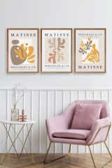Matisse Üçlü Ahşap Çerçeveli Tablo 23 x 30