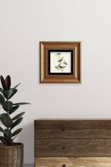 Kuşlar ve Ağaç Çerçeveli Taş Tablo 20 cm