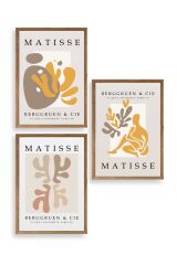 Matisse Üçlü Ahşap Çerçeveli Tablo 30 x 40