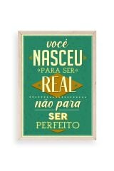 Motto Ahşap Çerçeveli Tablo 23 x 30