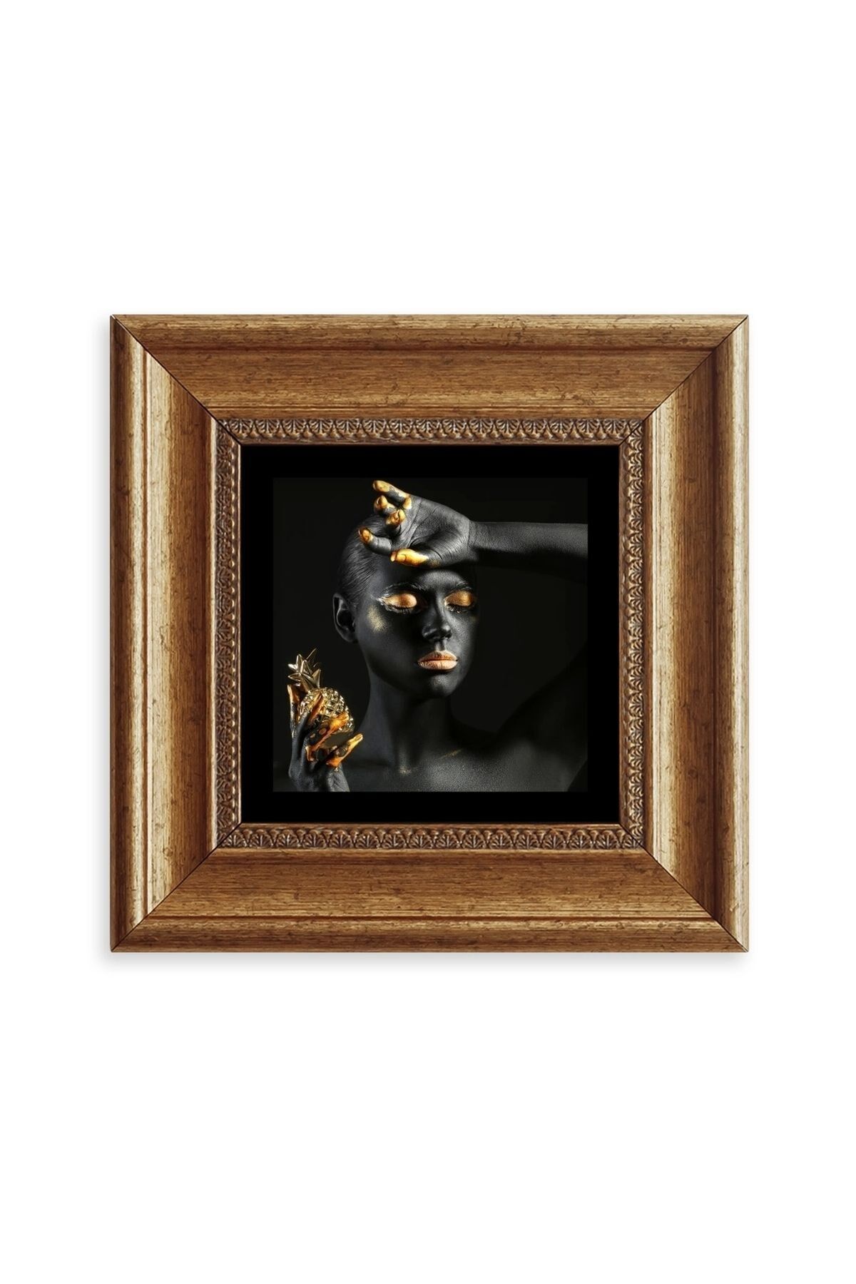 Kadın Çerçeveli Taş Tablo 20 cm