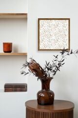 Çiçek Ahşap Çerçeveli Tablo 23 x 23