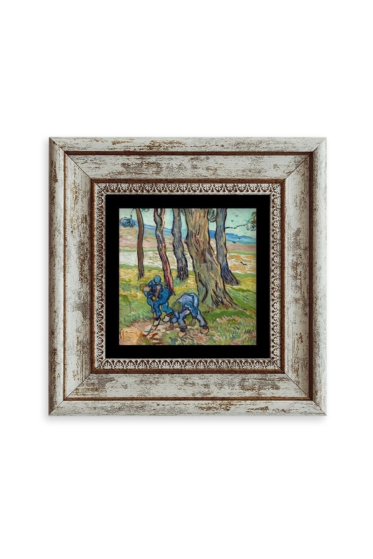 Van Gogh Çerçeveli Taş Tablo 20 cm