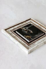 Afrikalı Kadın Çerçeveli Taş Tablo , Çerçeveli Taş Duvar Dekoru-enkcrcvtbl-00108 20 cm