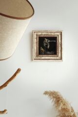 Afrikalı Kadın Çerçeveli Taş Tablo , Çerçeveli Taş Duvar Dekoru-enkcrcvtbl-00108 20 cm