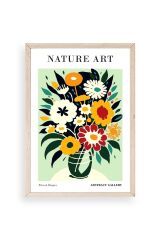 Çiçek Ahşap Çerçeveli Tablo 30 x 42