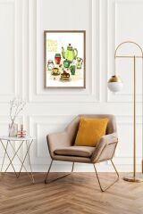 Çay Vakti Ahşap Çerçeveli Tablo 23 x 30