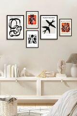 Ünlü Tablo Seti 5'li Tablo 30 x 40