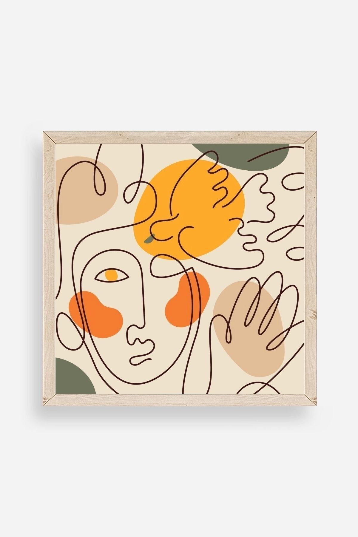 Modern Ahşap Çerçeveli Tablo 42 x 42