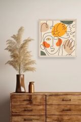 Modern Ahşap Çerçeveli Tablo 23 x 23