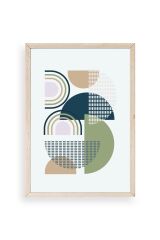 Soyut Ahşap Çerçeveli Tablo 23 x 30