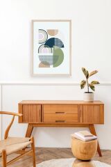 Soyut Ahşap Çerçeveli Tablo 17 x 23