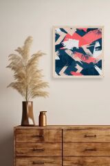 Modern Ahşap Çerçeveli Tablo 42 x 42