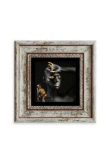 Kadın Çerçeveli Taş Tablo 20 cm