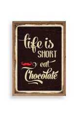 Motto Ahşap Çerçeveli Tablo 17 x 23