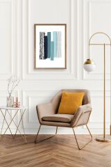 Modern Ahşap Çerçeveli Tablo 17 x 23