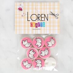 Loren Crafts 8'li Fil Düğme - 1041